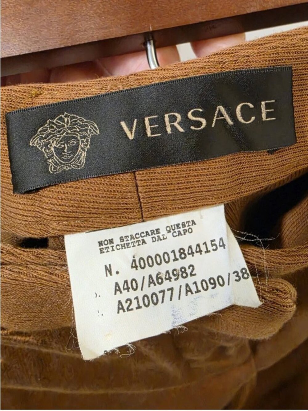 Versace Trousers Camel Color High-Waisted Tailored Pants โ Made in Italy - Picture 2 of 7